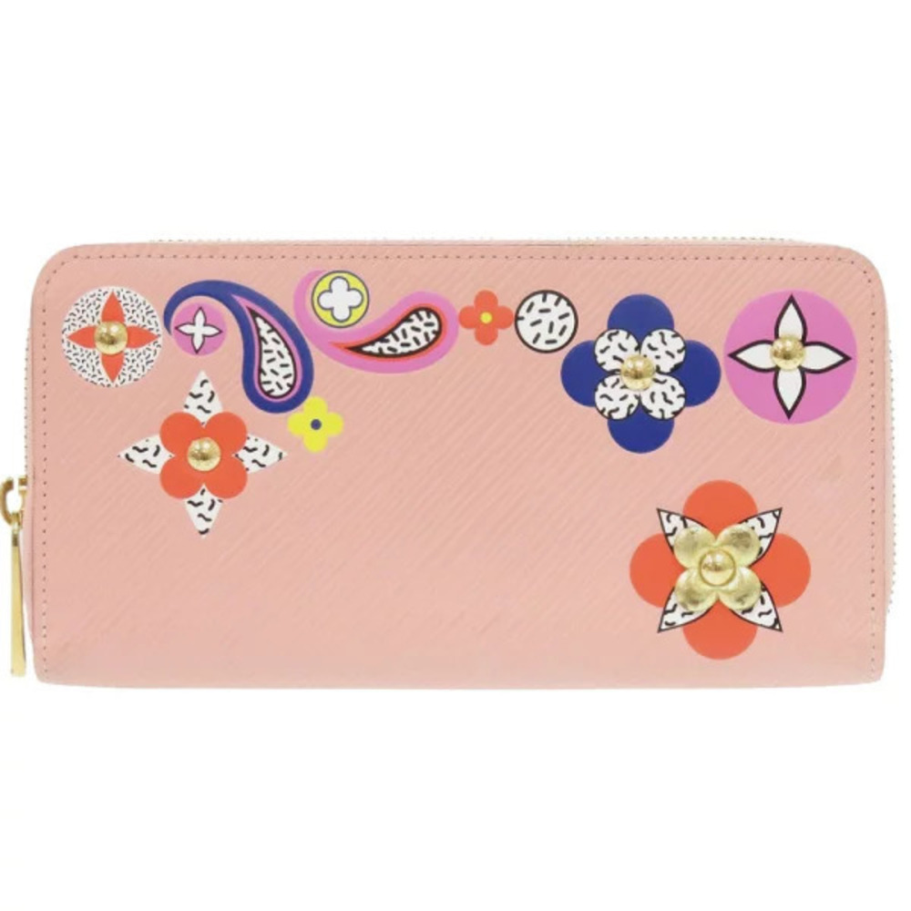 Louis Vuitton Zippy Wallet Round Zipper Epi Leather Pink Long LV